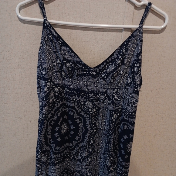 Forever 21 Elegant Blue Patterned Maxi Dress Size M - Picture 3 of 5